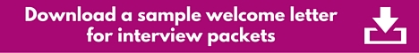 Sample welcome packet letter to use in doula interview packets